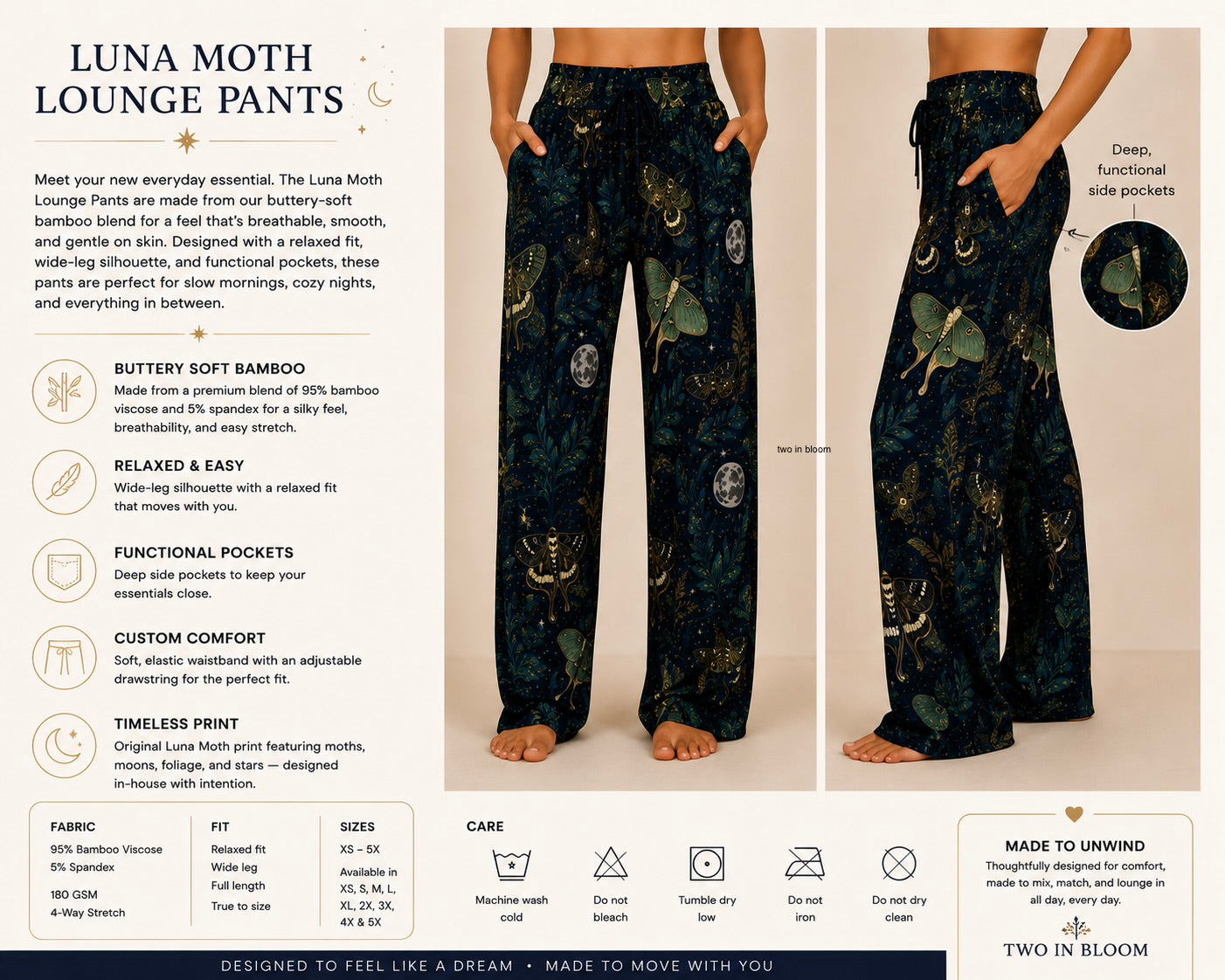 The Luna Moth Lounge Pants PRE-ORDER