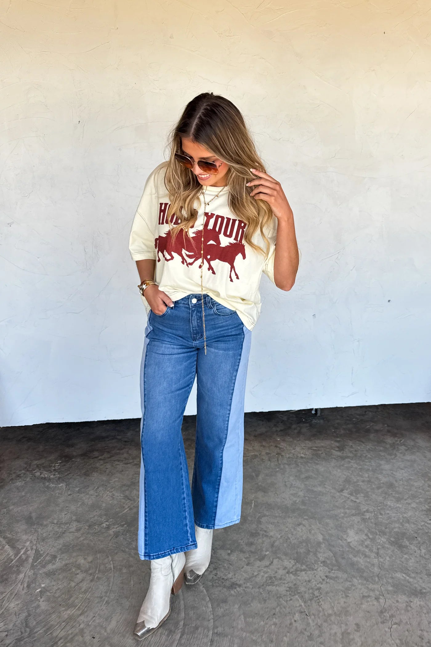 Tally Two-Toned Denim Jeans PRE-ORDER