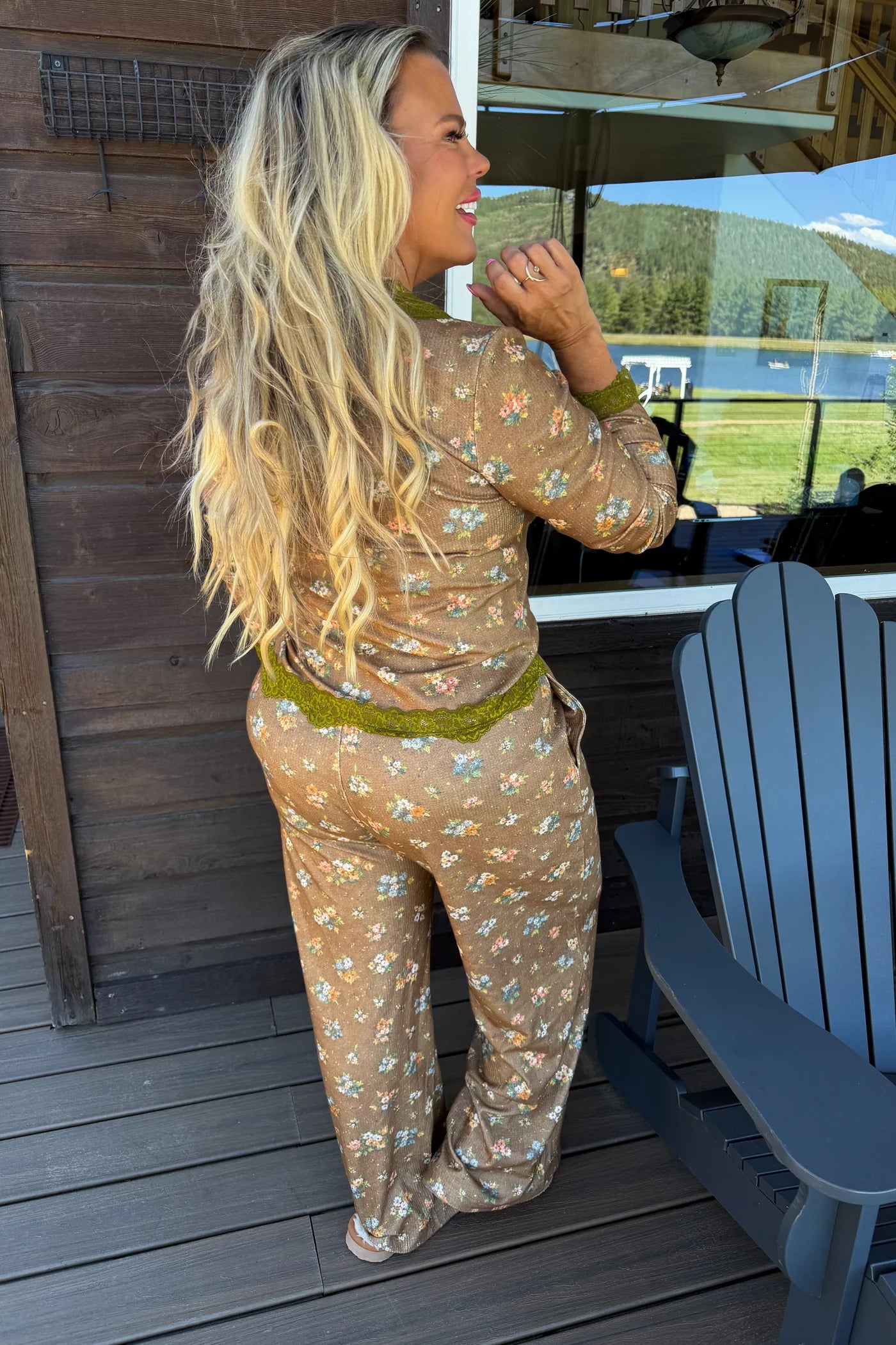 Vintage Floral & Lace Waffle-Knit PJ PRE-ORDER
