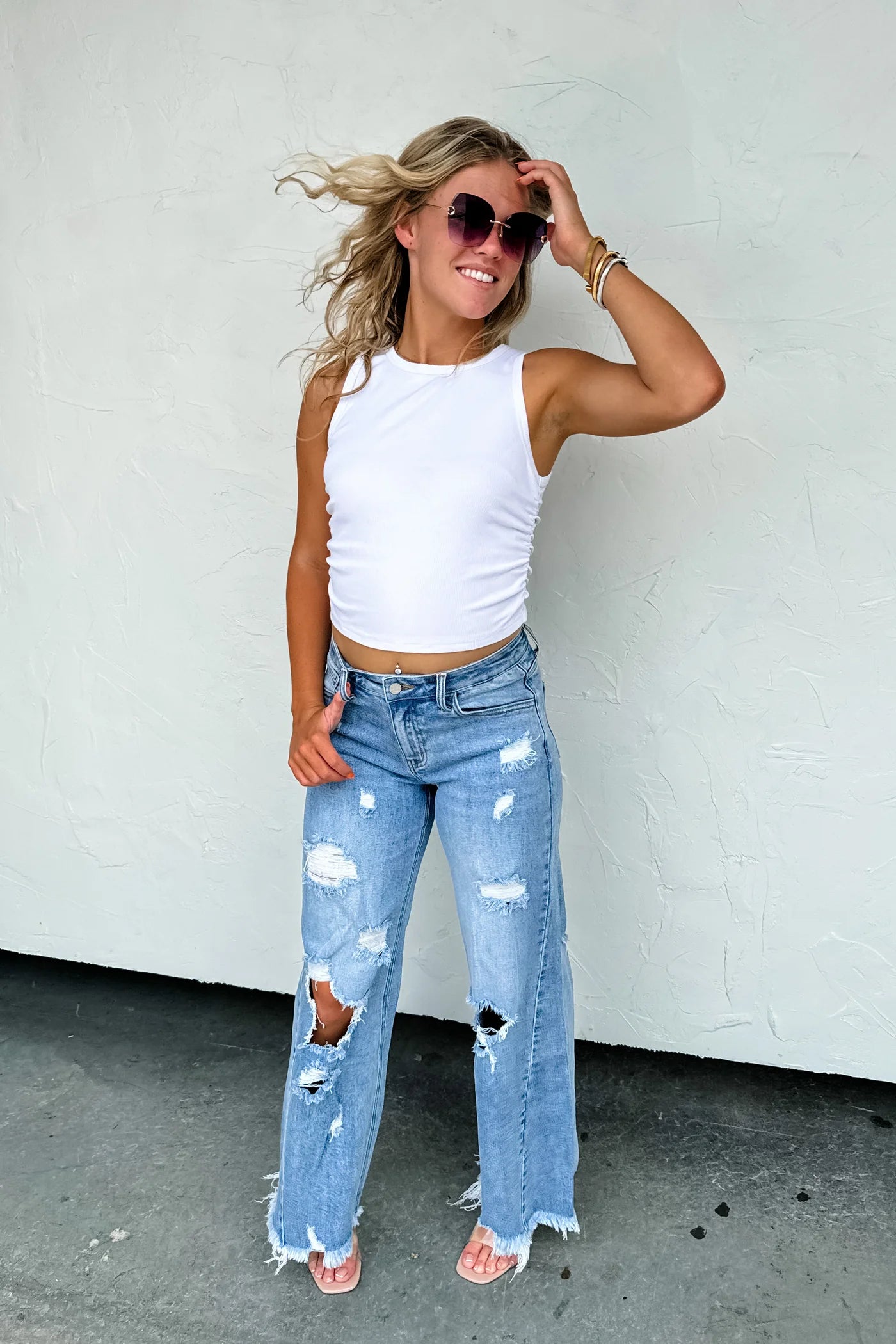 Distressed Drew Dad Jeans PRE-ORDER