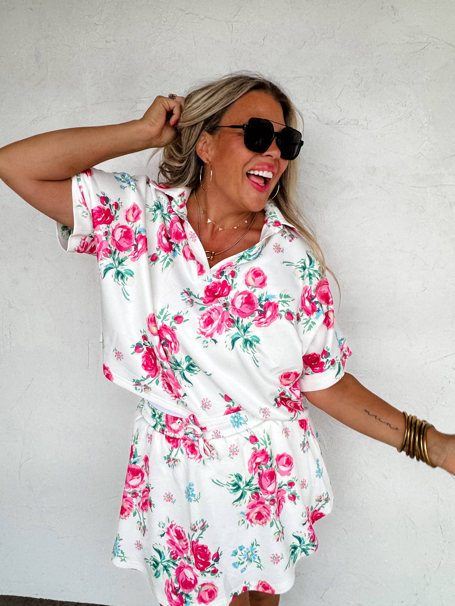Kasey Floral Skort Set