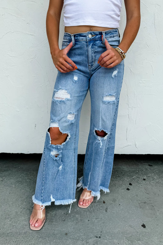 Distressed Drew Dad Jeans PRE-ORDER