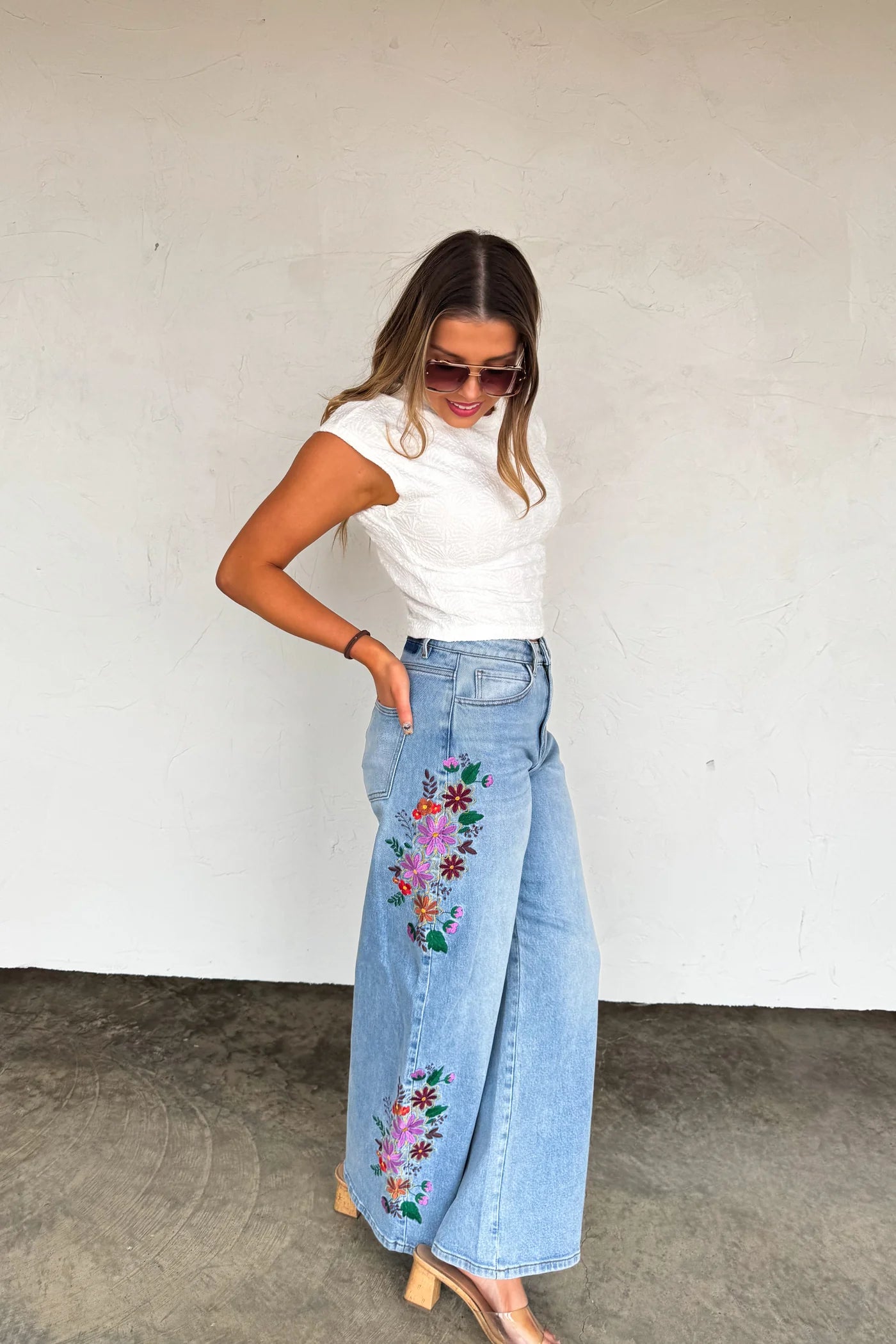 Evie Embroidered Jeans PRE-ORDER