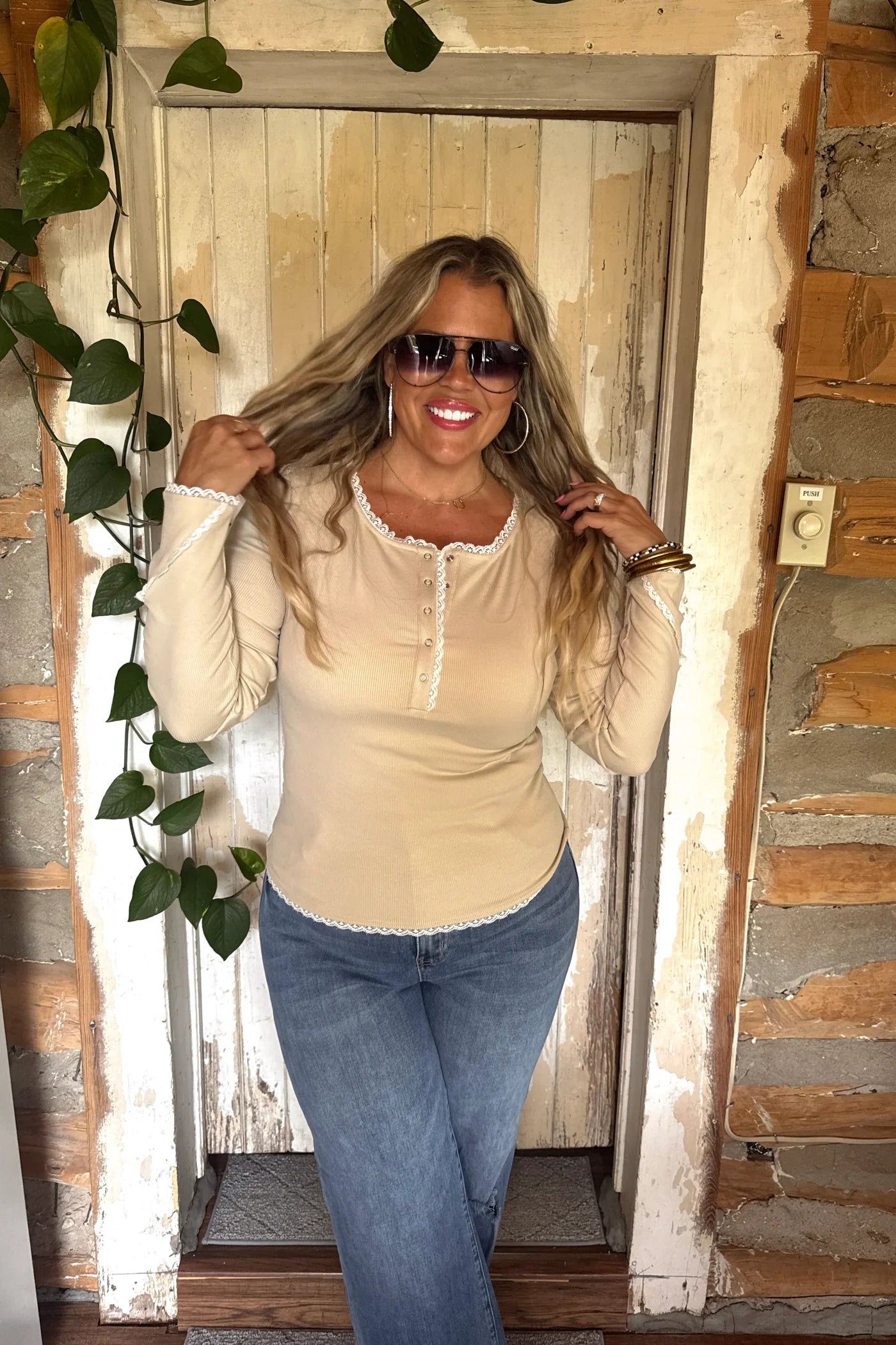 Rosie Lace Henley PRE-ORDER