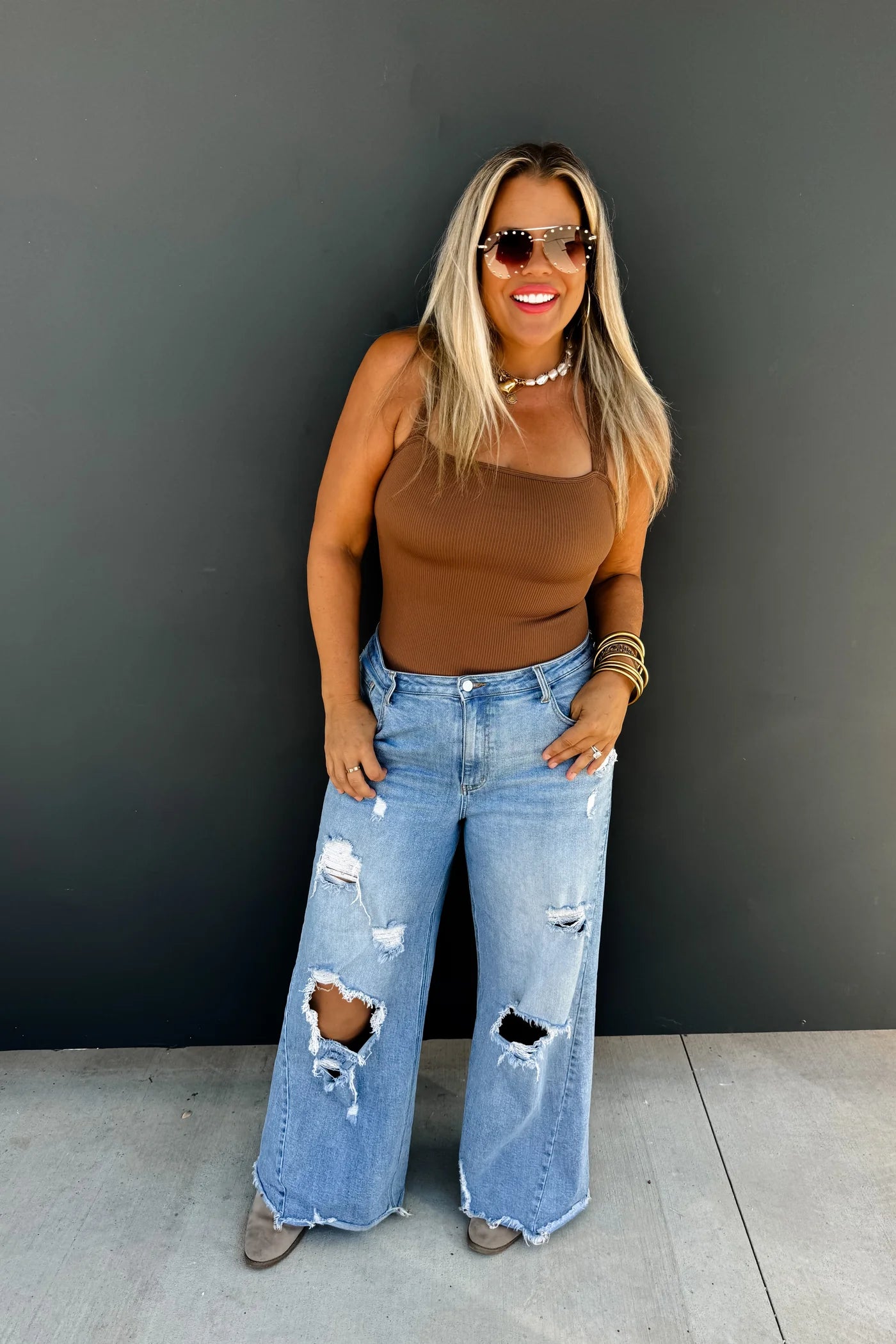 Distressed Drew Dad Jeans PRE-ORDER