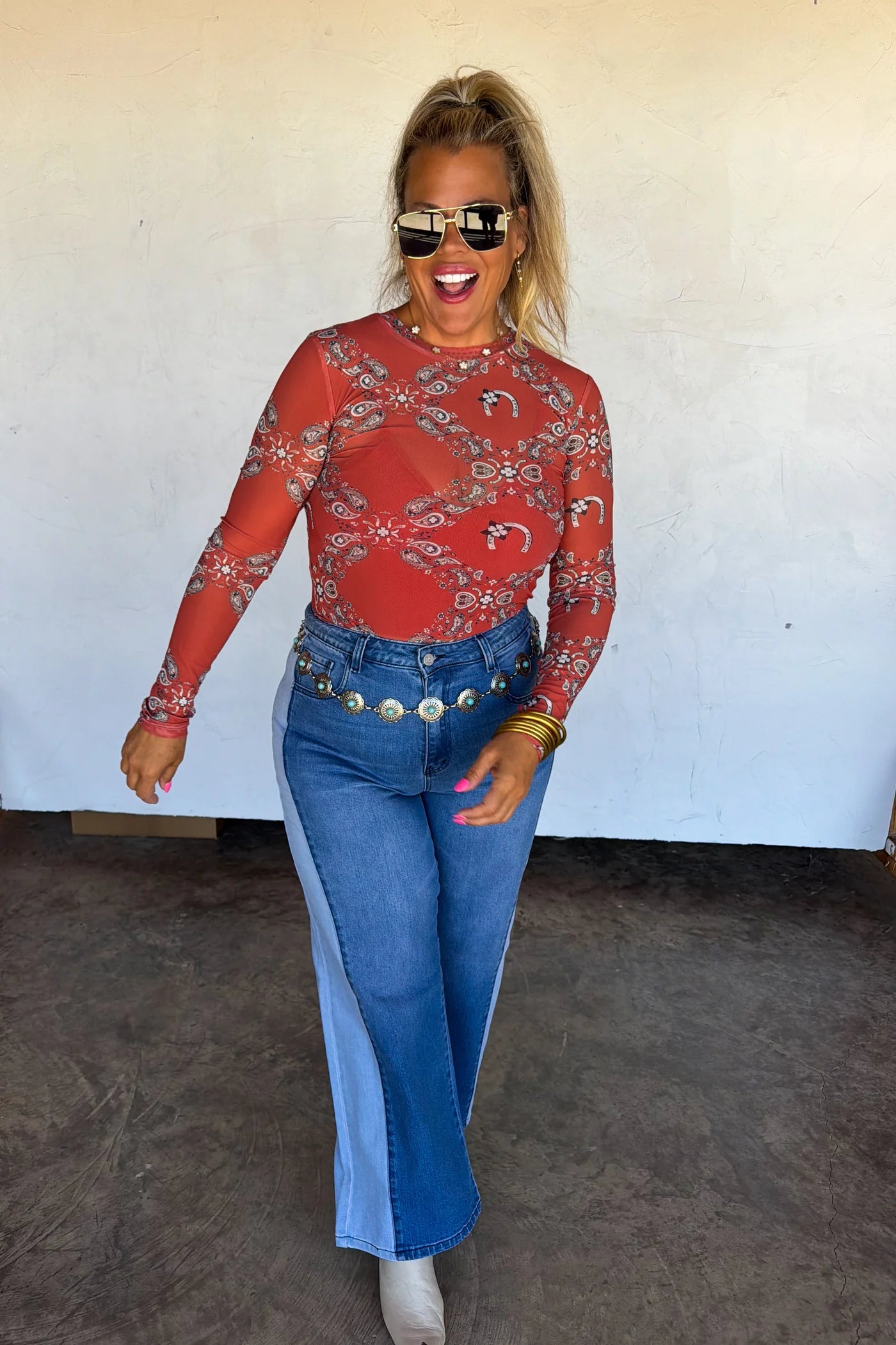 Tally Two-Toned Denim Jeans PRE-ORDER