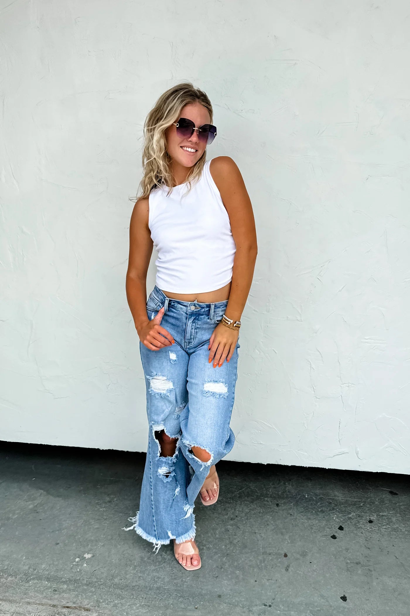 Distressed Drew Dad Jeans PRE-ORDER