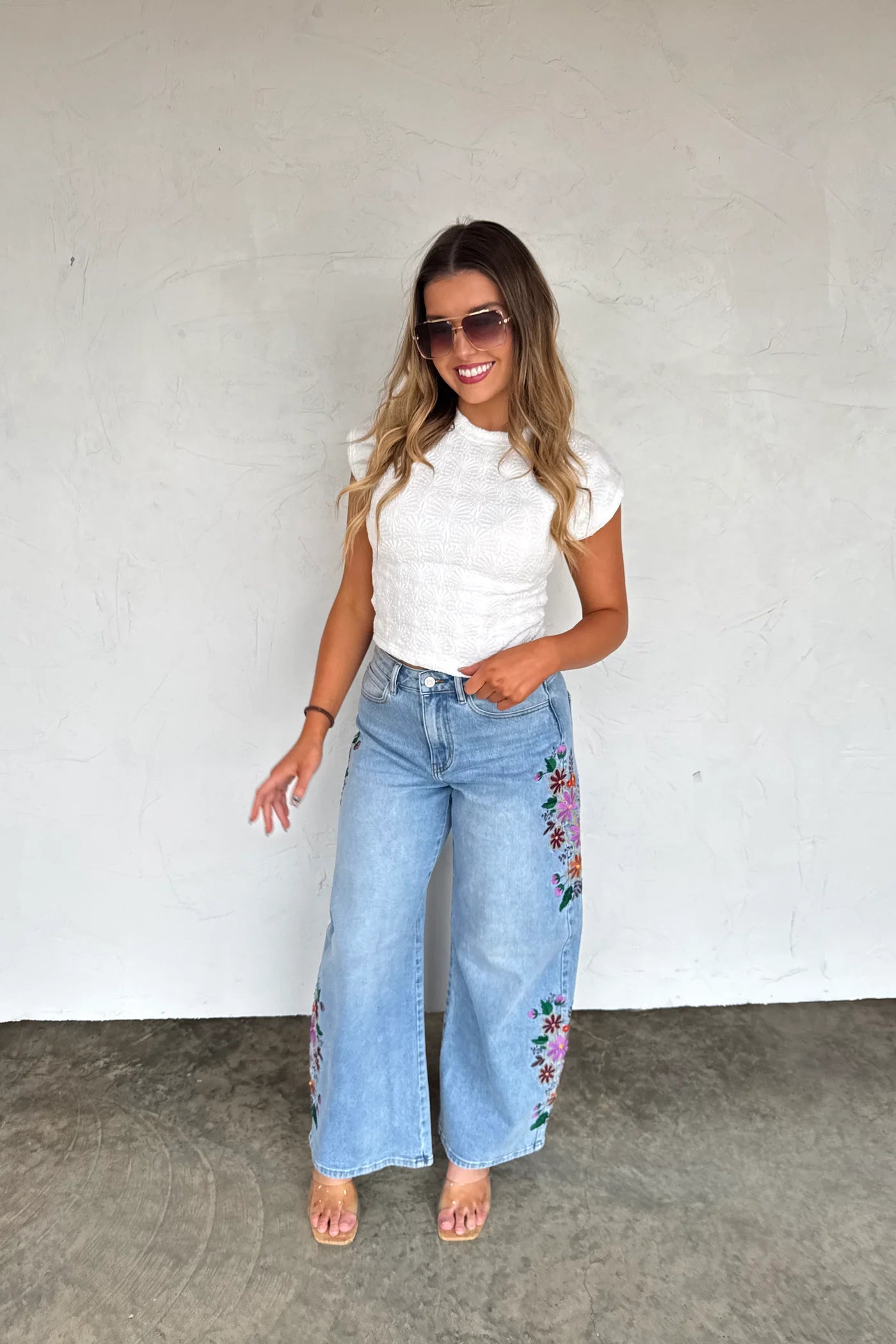 Evie Embroidered Jeans PRE-ORDER