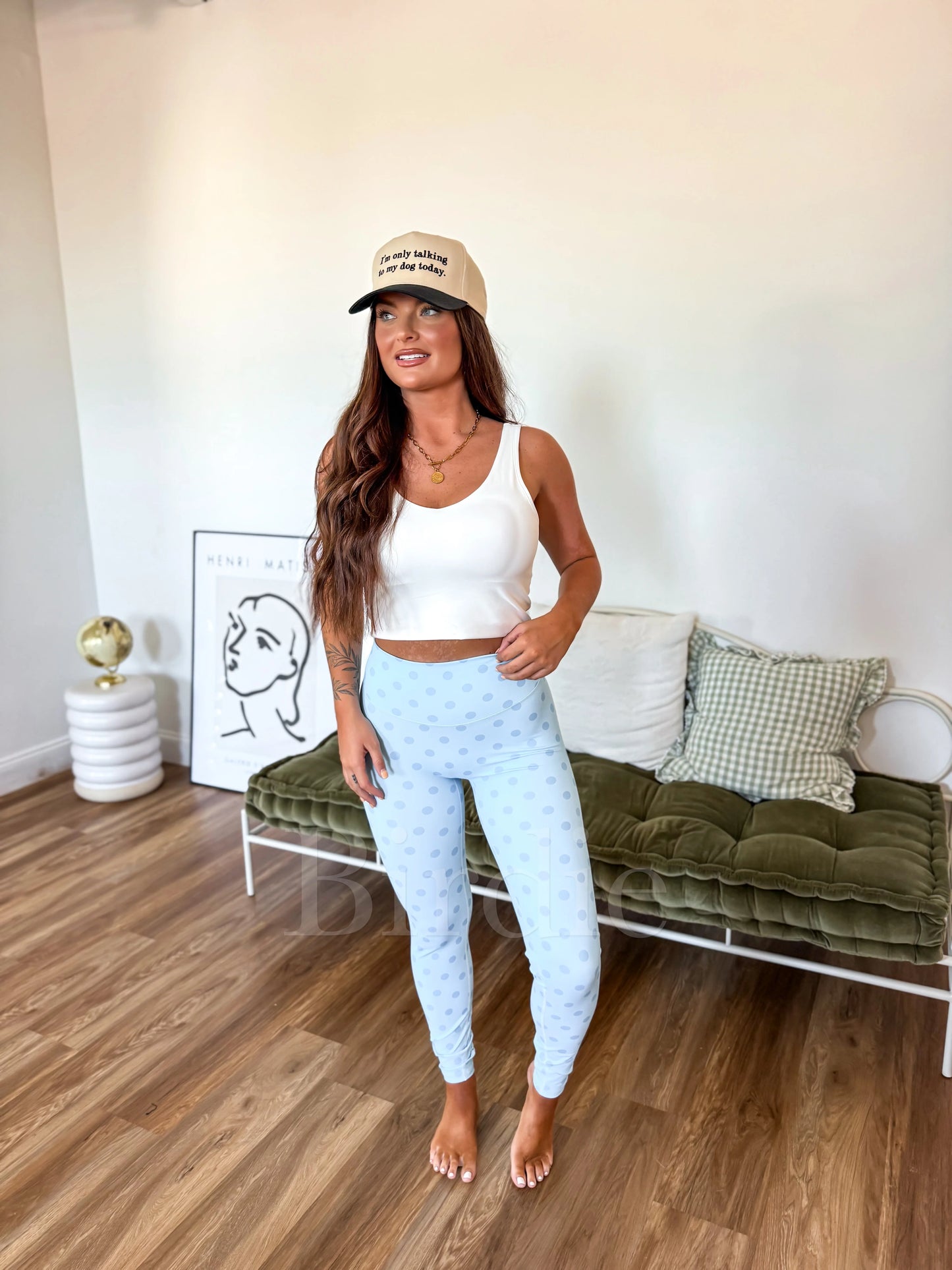 Pretty in Polka Dots Powder Blue Leggings PRE-ORDER