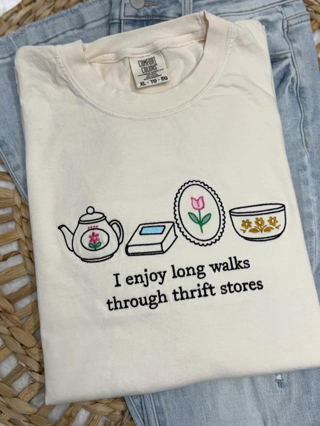 Thrift Store Embroidered