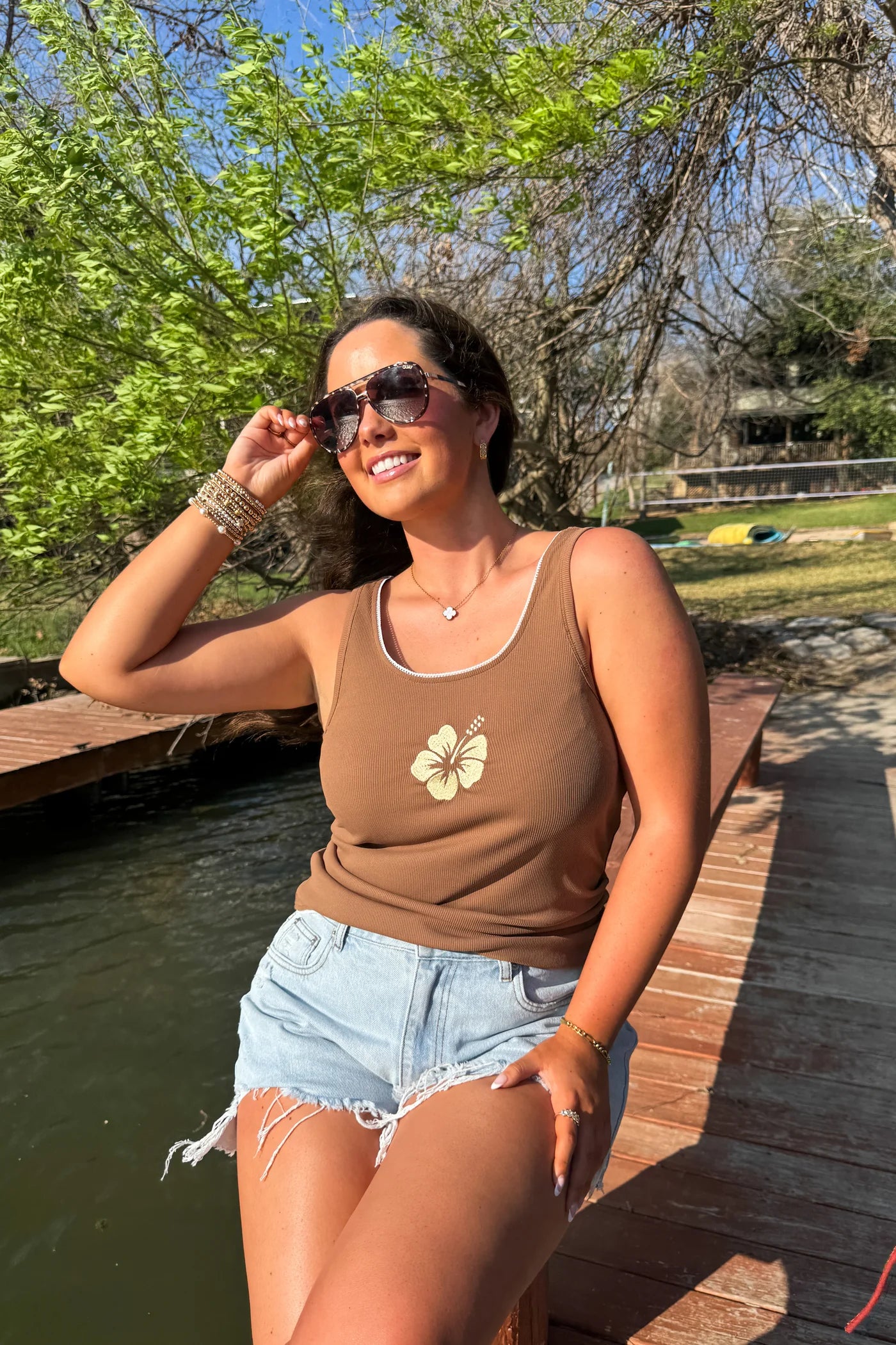 Hibiscus Ribbed Tank PRE-ORDER