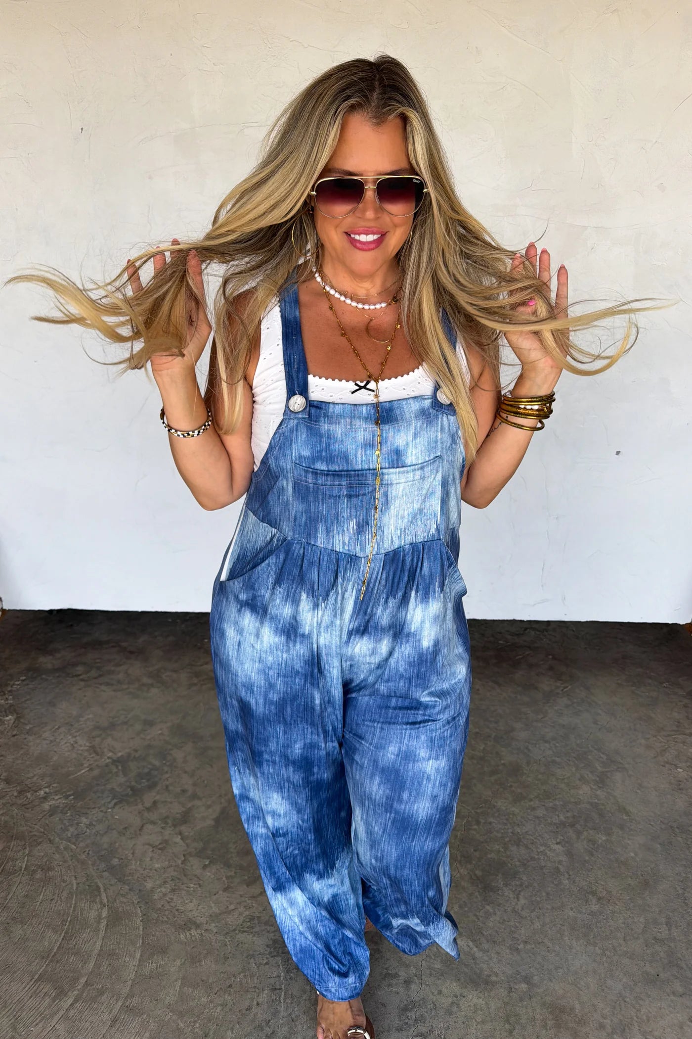 Ashley Blue Dyed Adjustable Overalls PRE-ORDER