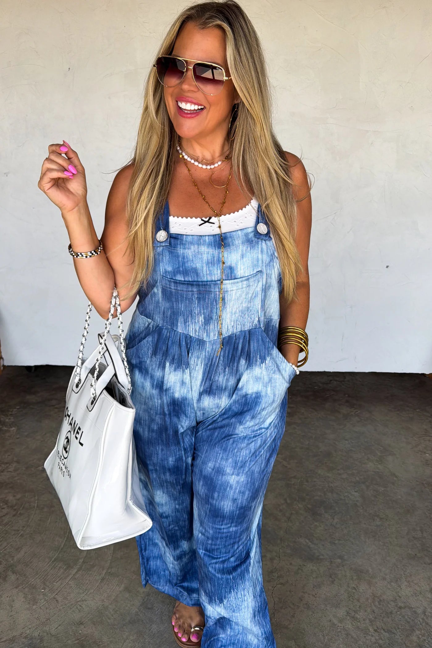 Ashley Blue Dyed Adjustable Overalls PRE-ORDER